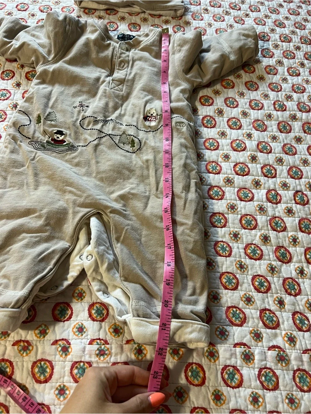 Bowen & Wright Set Double Layer Jumpsuit Bunting Camping Size 12 months